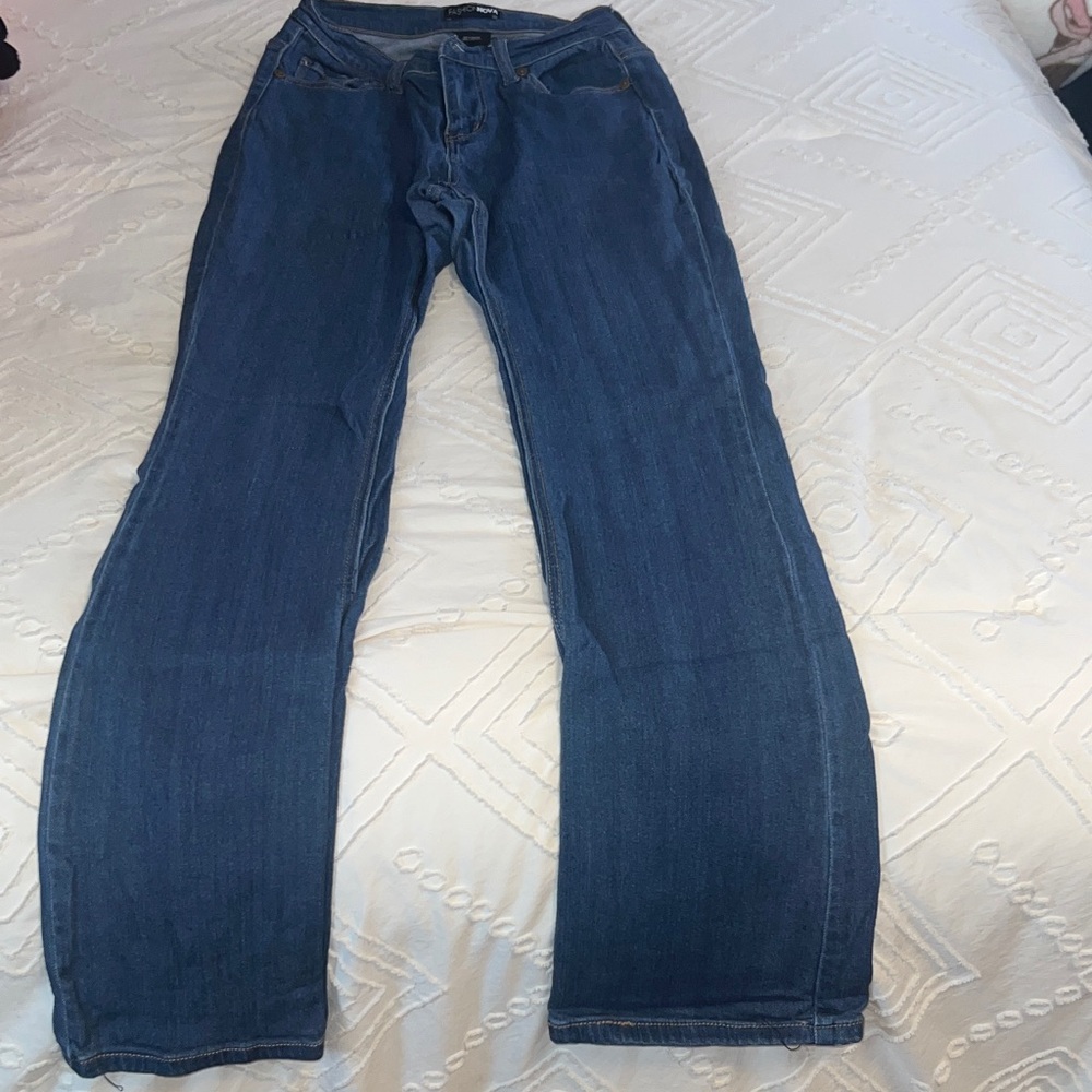Fashion Nova Dark Blue Straight Leg Jeans